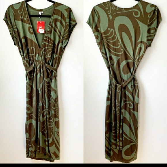Green print dress - Picture 2 of 2